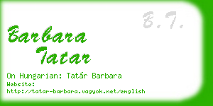 barbara tatar business card