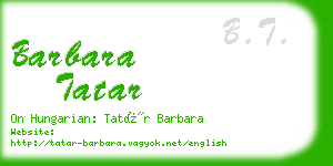 barbara tatar business card